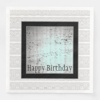 Guardanapo De Papel De Jantar Branca E Cinzas Pretas Modernas