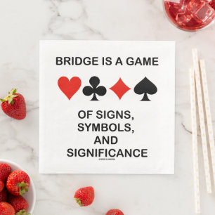 Guardanapo De Papel De Jantar Bridge É Um Jogo De Sinais Significativo