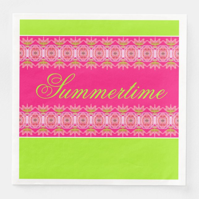 Guardanapo De Papel De Jantar Brilhante e Bonito Verão Grande (Frente)