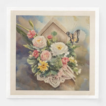 Buquê de Birdhouse - Papel Napkin