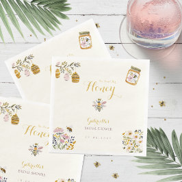 Guardanapo De Papel De Jantar Butter Yellow She Found Her Honey Bee Bridal Party