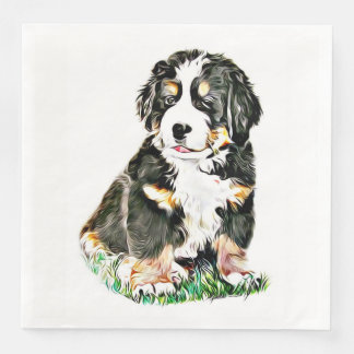 Guardanapo De Papel De Jantar Cachorro da Montanha Bernese