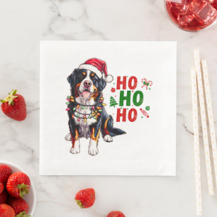 Guardanapo De Papel De Jantar Cachorro de Natal Cachorro Bernês Bonito Natal Xma