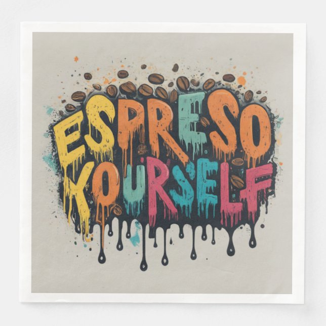 Guardanapo De Papel De Jantar Café Conversação Napkins (Frente)