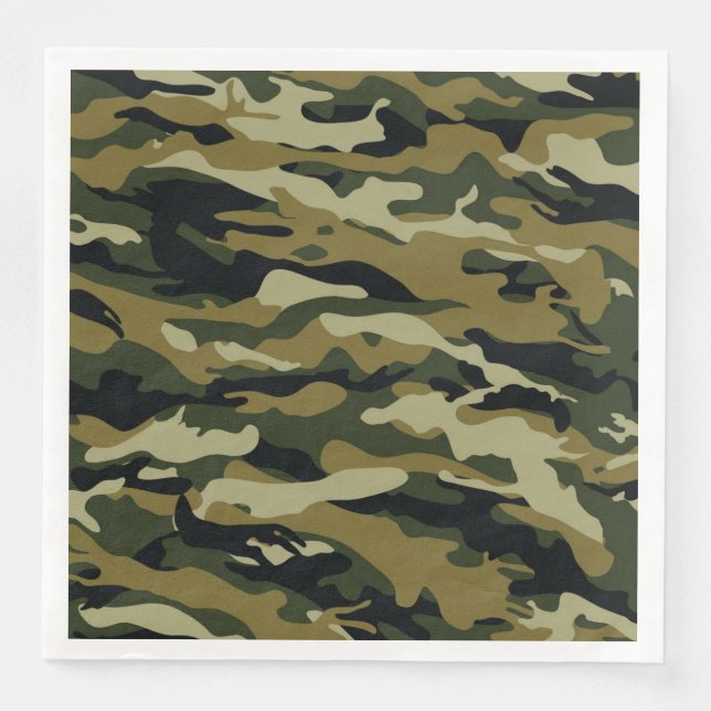 Guardanapo De Papel De Jantar Camo (Frente)