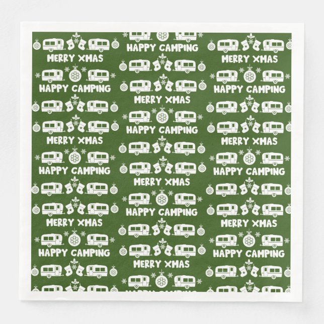 Guardanapo De Papel De Jantar Campanha Feliz de Natal Caravan (Frente)