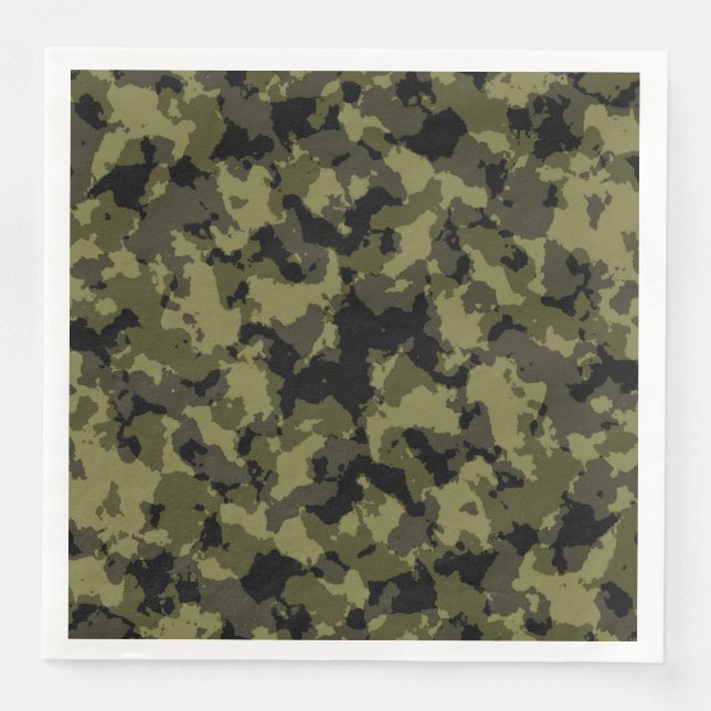 Guardanapo De Papel De Jantar Camuflagem estilo militar (Frente)