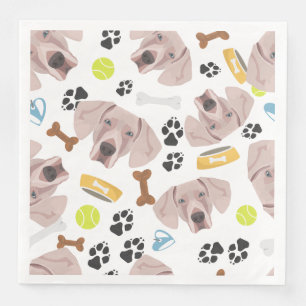 Guardanapo De Papel De Jantar Cão de sorriso Weimaraner