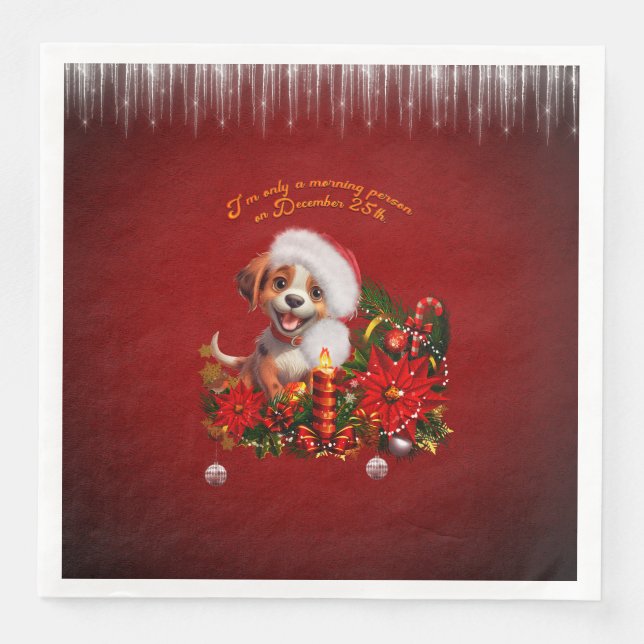 Guardanapo De Papel De Jantar Cãozinho engraçado (Frente)