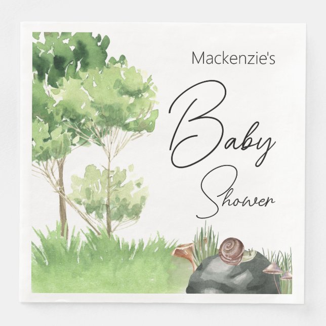 Guardanapo De Papel De Jantar Caracol-d'água no Chá de fraldas do Parque (Frente)