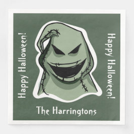 Guardanapo De Papel De Jantar Caracteres Halloween nome personalizado, texto e c