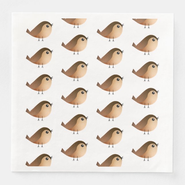 Guardanapo De Papel De Jantar Cartografia de Pássaro Sparrow (Frente)