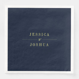 Guardanapo De Papel De Jantar Casamento Azul do Marinho Celestial Midnight Sky