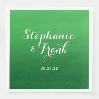 Guardanapo De Papel De Jantar Casamento com Gradiente de Verde Kelly para Verde 