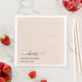 Guardanapo De Papel De Jantar Casamento de animação minimalista com script elega
