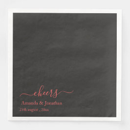 Guardanapo De Papel De Jantar Casamento de animação minimalista com script elega