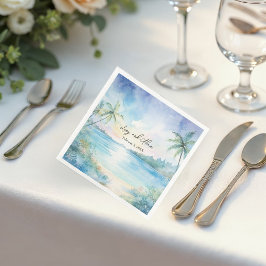 Guardanapo De Papel De Jantar Casamento de Felicidade Tropical Napkins