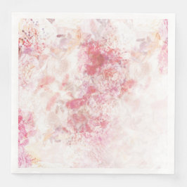 Guardanapo De Papel De Jantar Casamento de Flores Rosa-Primavera Romântica