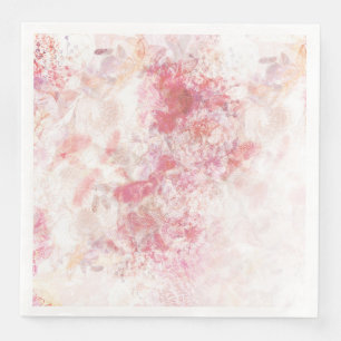 Guardanapo De Papel De Jantar Casamento de Flores Rosa-Primavera Românticas
