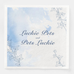 Guardanapo De Papel De Jantar Casamento de neve azul-gelada