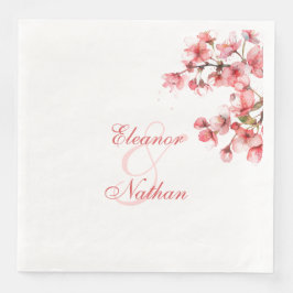 Guardanapo De Papel De Jantar Casamento de primavera de Cherry Blossoms