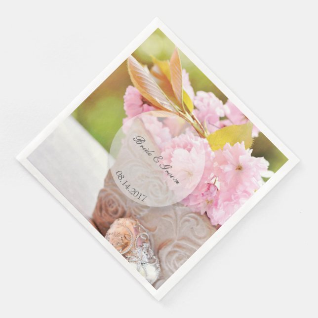 Guardanapo De Papel De Jantar Casamento editável Cherryblossoms