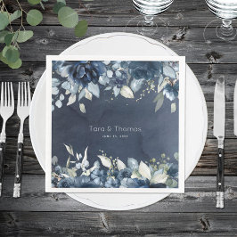 Guardanapo De Papel De Jantar Casamento Eucalyptus Azul e marinho