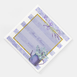 Guardanapo De Papel De Jantar Casamento floral da flor roxa da lavanda de