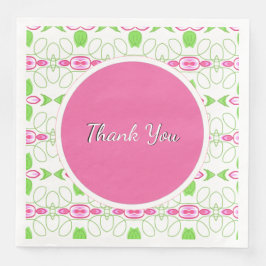 Guardanapo De Papel De Jantar Casamento Rosa E Branco