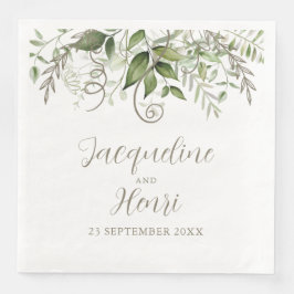 Guardanapo De Papel De Jantar Casamento tropical Greenery