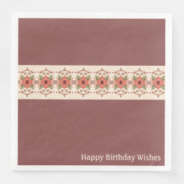 Guardanapo De Papel De Jantar Castanho Com Creme