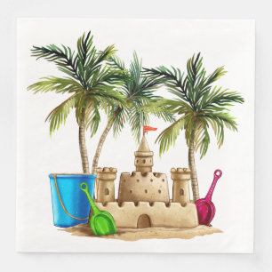 Guardanapo De Papel De Jantar Castelo da areia