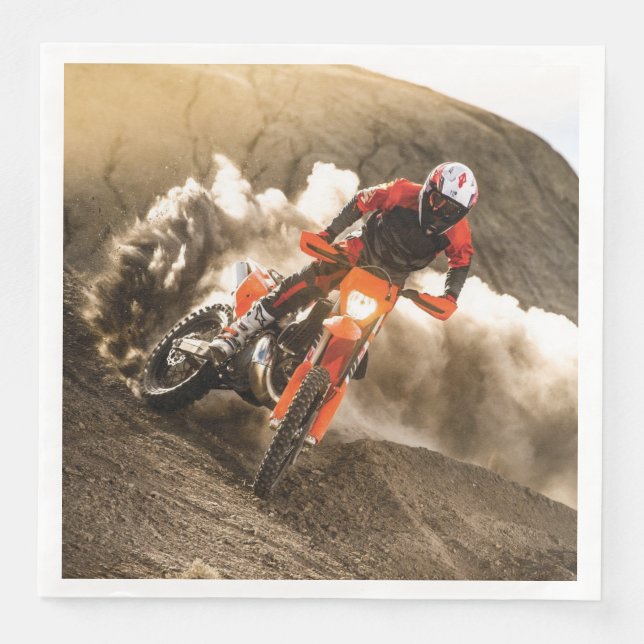 Guardanapo De Papel De Jantar Cavaleiro Motocross (Frente)