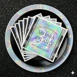 Guardanapo De Papel De Jantar Celebração do 34º aniversário de casamento da Opal