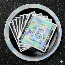 Guardanapo De Papel De Jantar Celebração do Aniversário de Casamento Opal Elegan