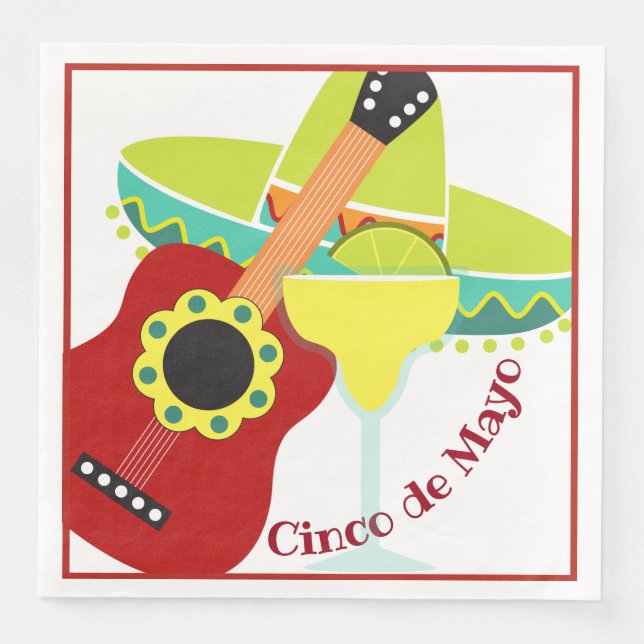 Guardanapo De Papel De Jantar Celebração do Cinco de Mayo (Frente)