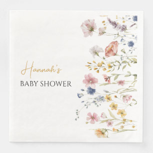 Guardanapo De Papel De Jantar Chá de fraldas de flor selvagem personalizado Boho