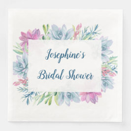 Guardanapo De Papel De Jantar Chá de panela de Sucultura de Aquarela