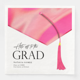 Guardanapo De Papel De Jantar Chapéus Para Formando Graduação Dourada Holográfic