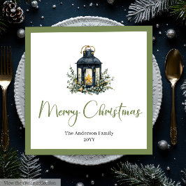 Guardanapo De Papel De Jantar Chic Bohemian Christmas Lantern Rustic Party 