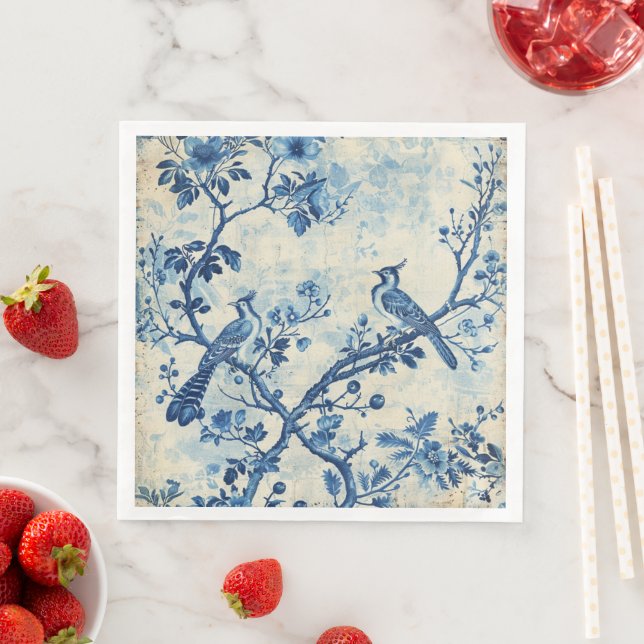 Guardanapo De Papel De Jantar Chinoiserie Bird Haven Napkins (Insitu)