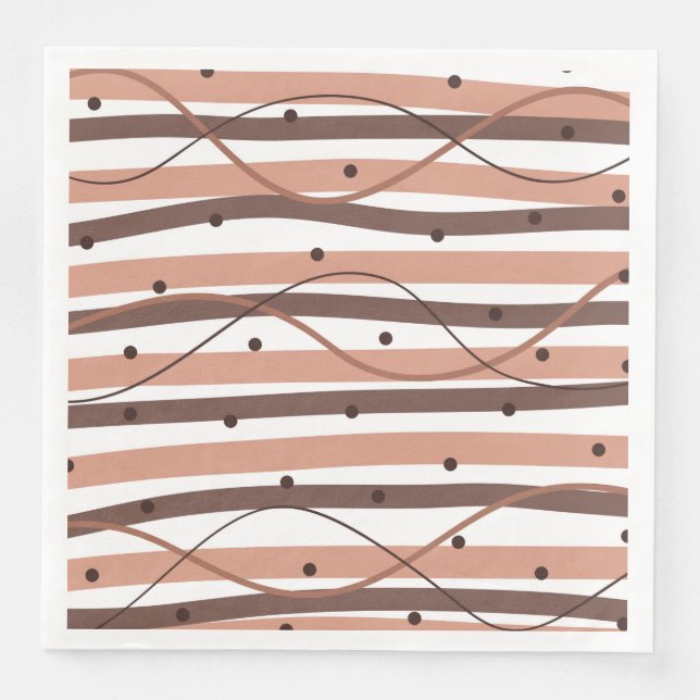 Guardanapo De Papel De Jantar Chocolatey Stripes (Frente)