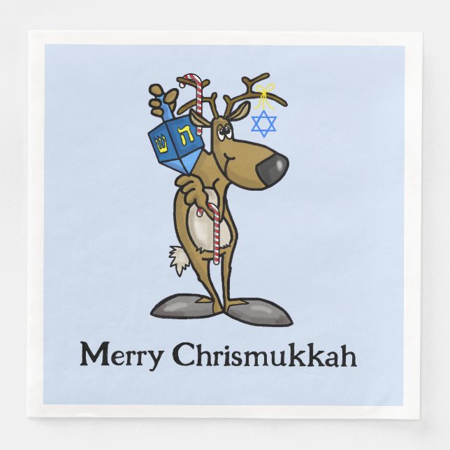 Guardanapo De Papel De Jantar Chrismukkah Reindeer Paper Napkins (Frente)