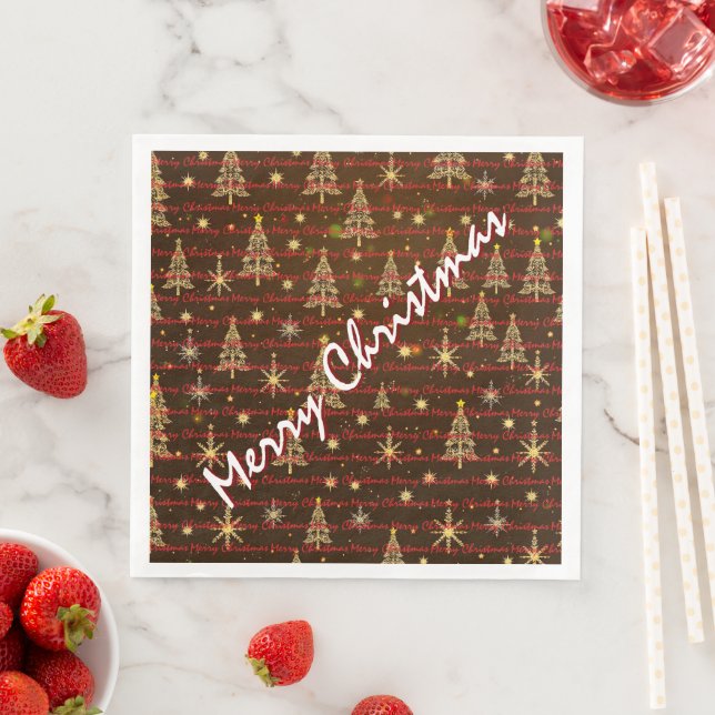 Guardanapo De Papel De Jantar Christmas Luxury Christmas Trees Festive (Insitu)