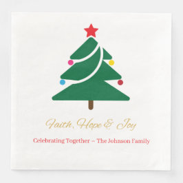Guardanapo De Papel De Jantar Christmas Paper Napkin with Holiday Motifs