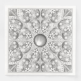 Guardanapo De Papel De Jantar Cinza de rendas cerâmicas