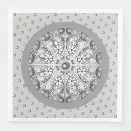 Guardanapo De Papel De Jantar Cinza de rendas cerâmicas