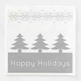 Guardanapo De Papel De Jantar Cinza E Branco