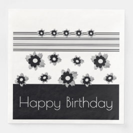 Guardanapo De Papel De Jantar Cinza E Branco Pretos