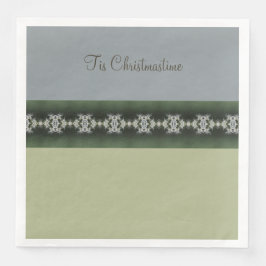 Guardanapo De Papel De Jantar Cinzas Modernas com Verde